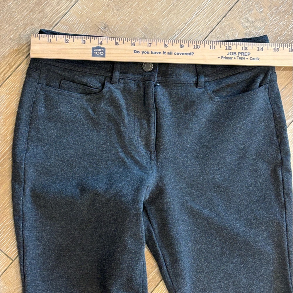 Talbots Petites Charcoal Gray Straight Leg Knit Trousers - Picture 5 of 6